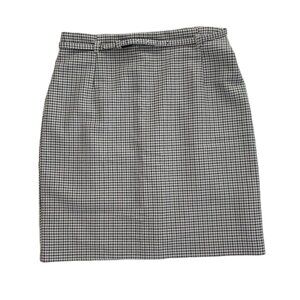 H&M Classic Houndstooth Belted Pencil Skirt, Capsule Wardrobe, US Size 10